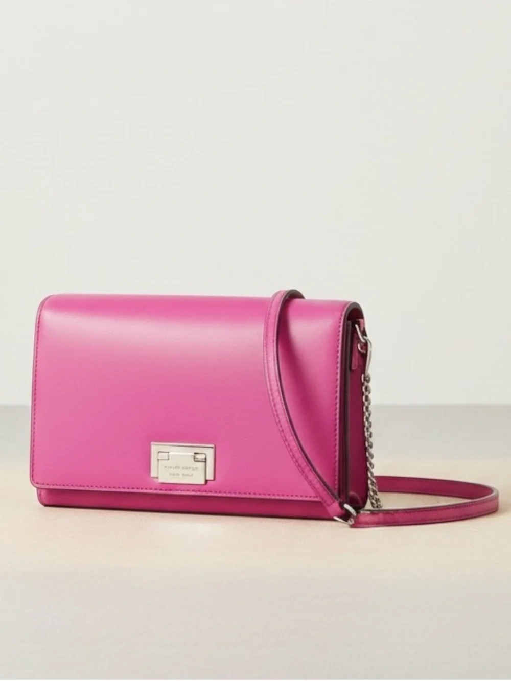 Kate Spade Hot Pink Saffiano WOC Wallet On Chain Crossbody Bag